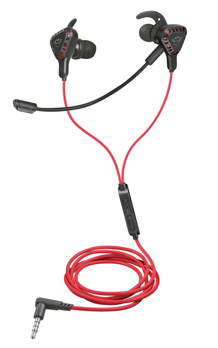 Earphones - Gxt408 Cobra - Multiplatform Gaming - Wired 3.5mm - Black / Red