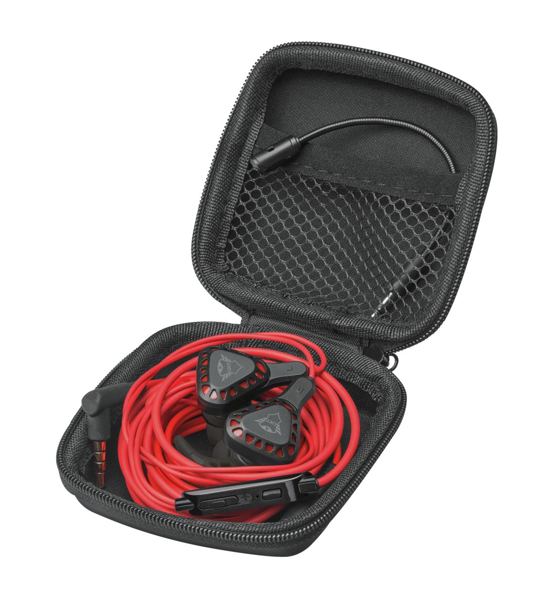 Earphones - Gxt408 Cobra - Multiplatform Gaming - Wired 3.5mm - Black / Red