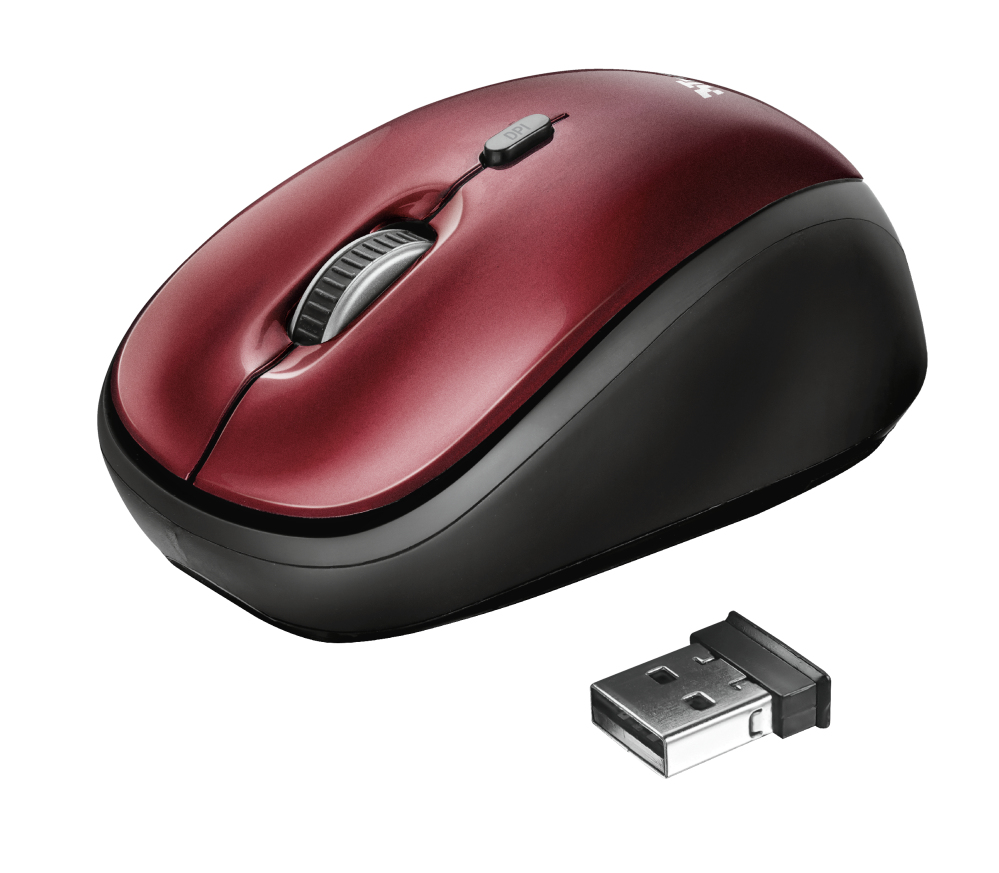Yvi Wireless Mouse Black / Red