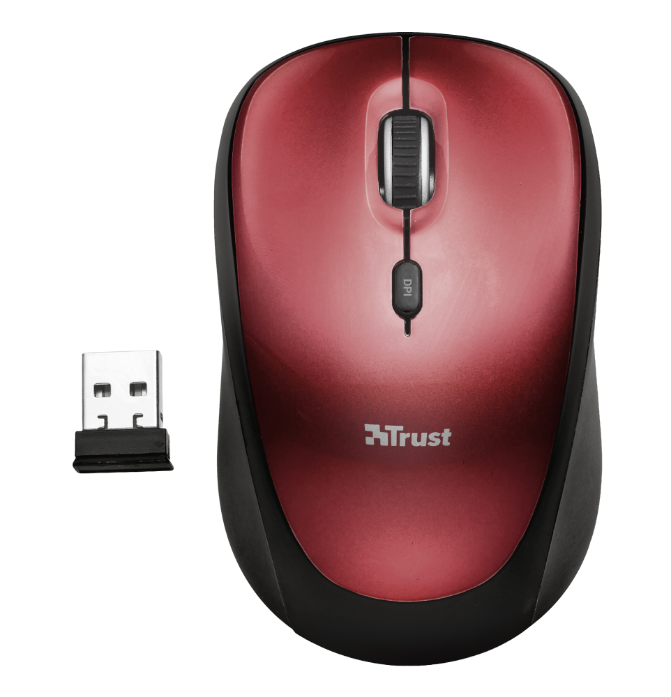 Yvi Wireless Mouse Black / Red