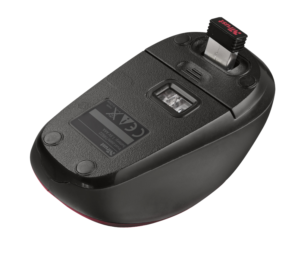 Yvi Wireless Mouse Black / Red