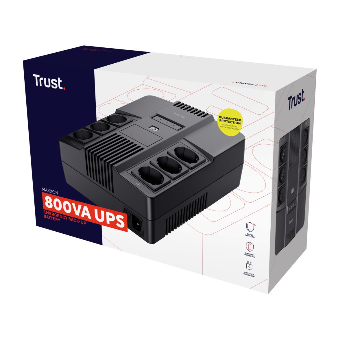 Maxxon 800va UPS With 6 Standard Wall Power Outlets