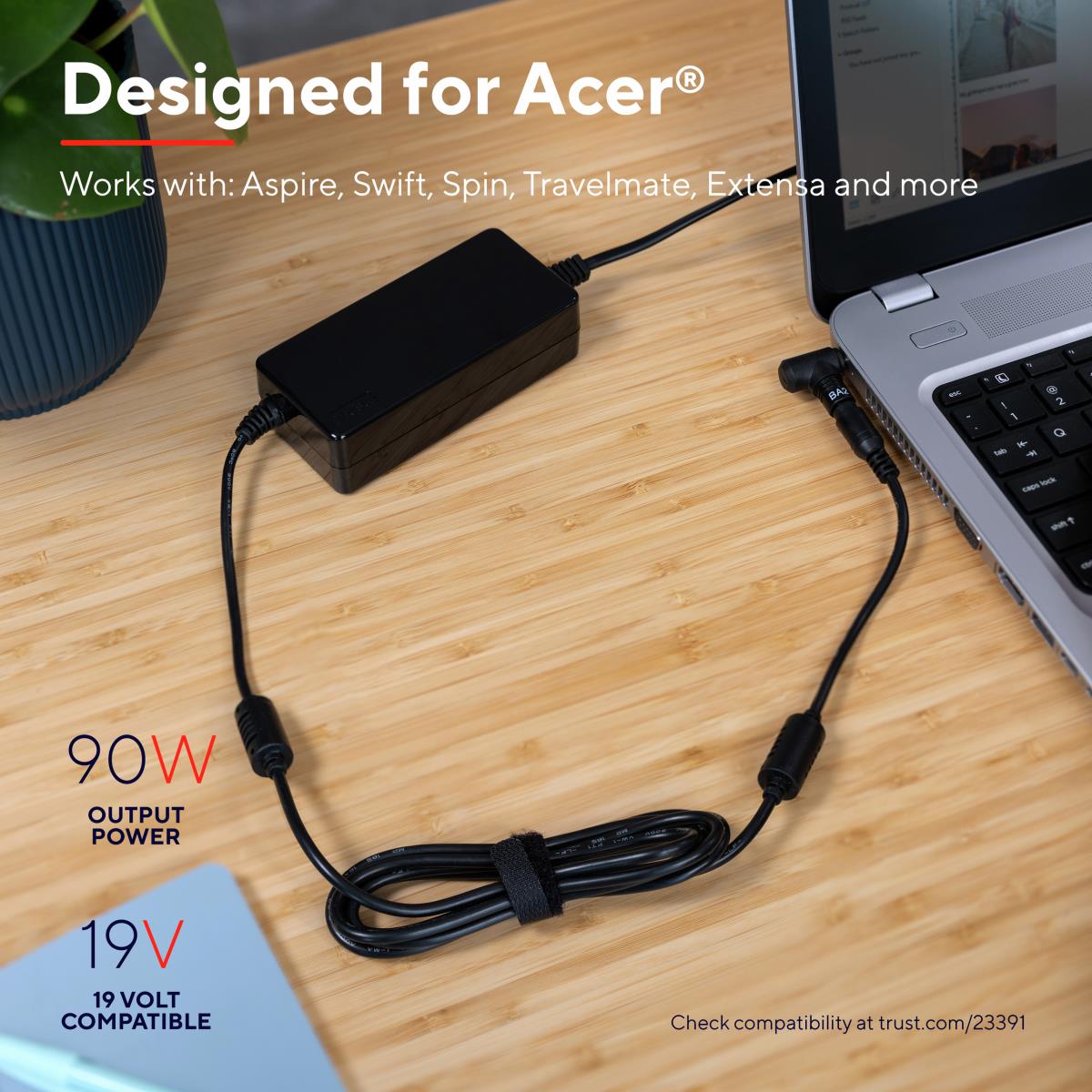 Maxo Laptop Charger 90w Black For Acer