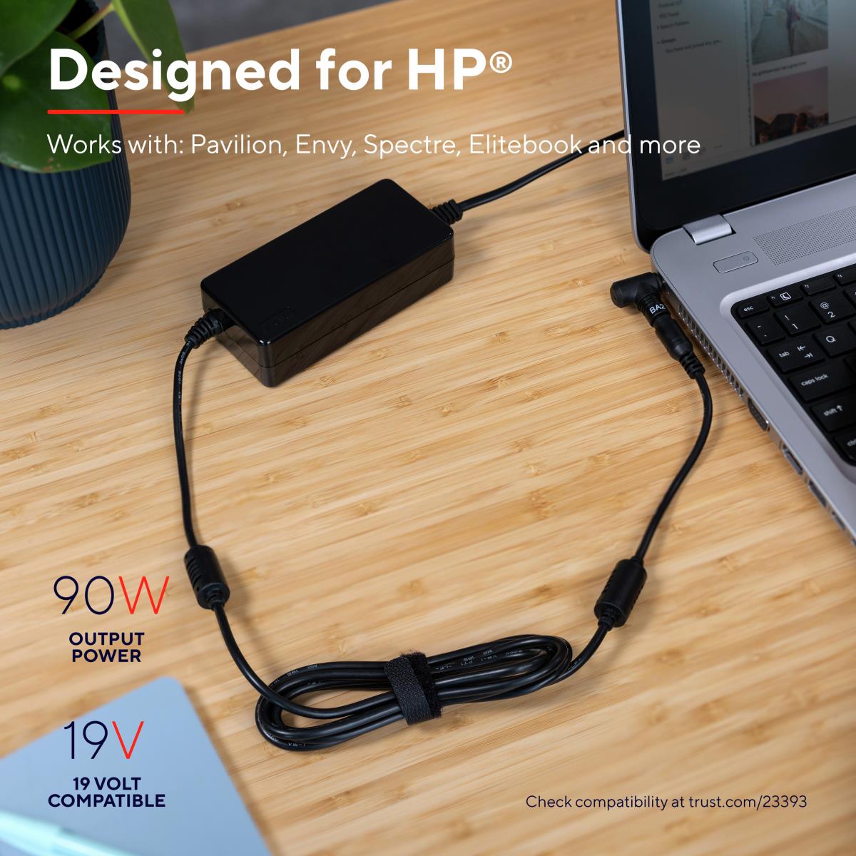 Maxo Laptop Charger 90w Black For Hp