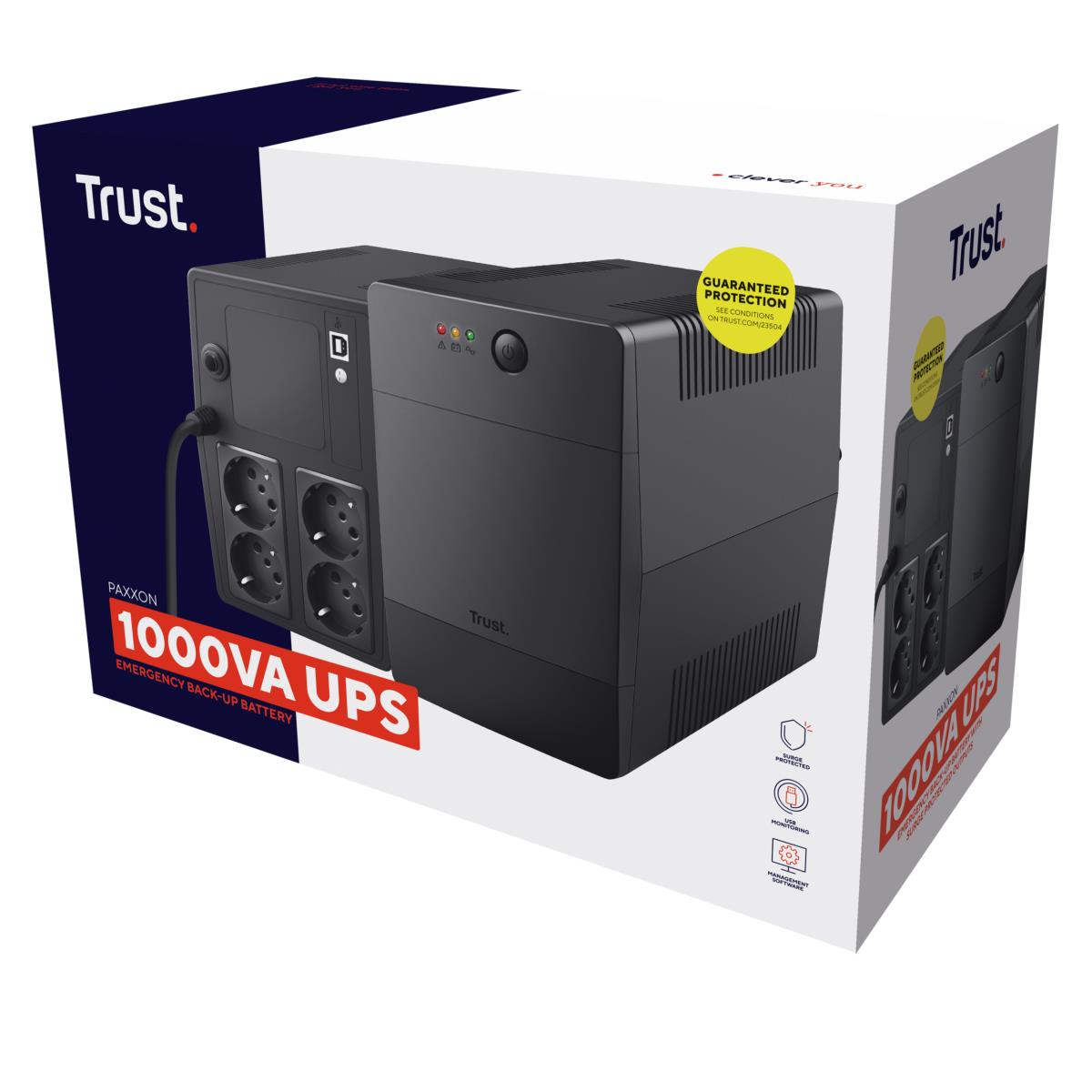 Paxxon 1000va UPS With 4 Standard Wall Power Outlets