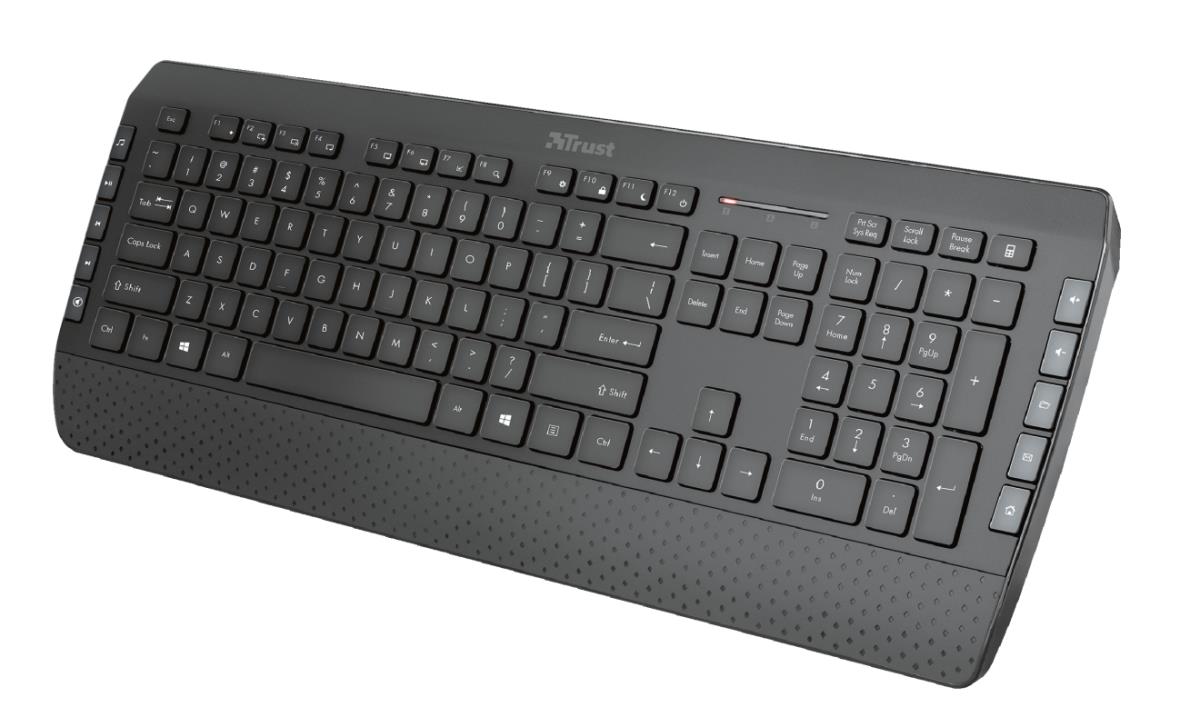 Wireless Keyboard Tecla-2 - Ergornomic - Black - Qwertzu German