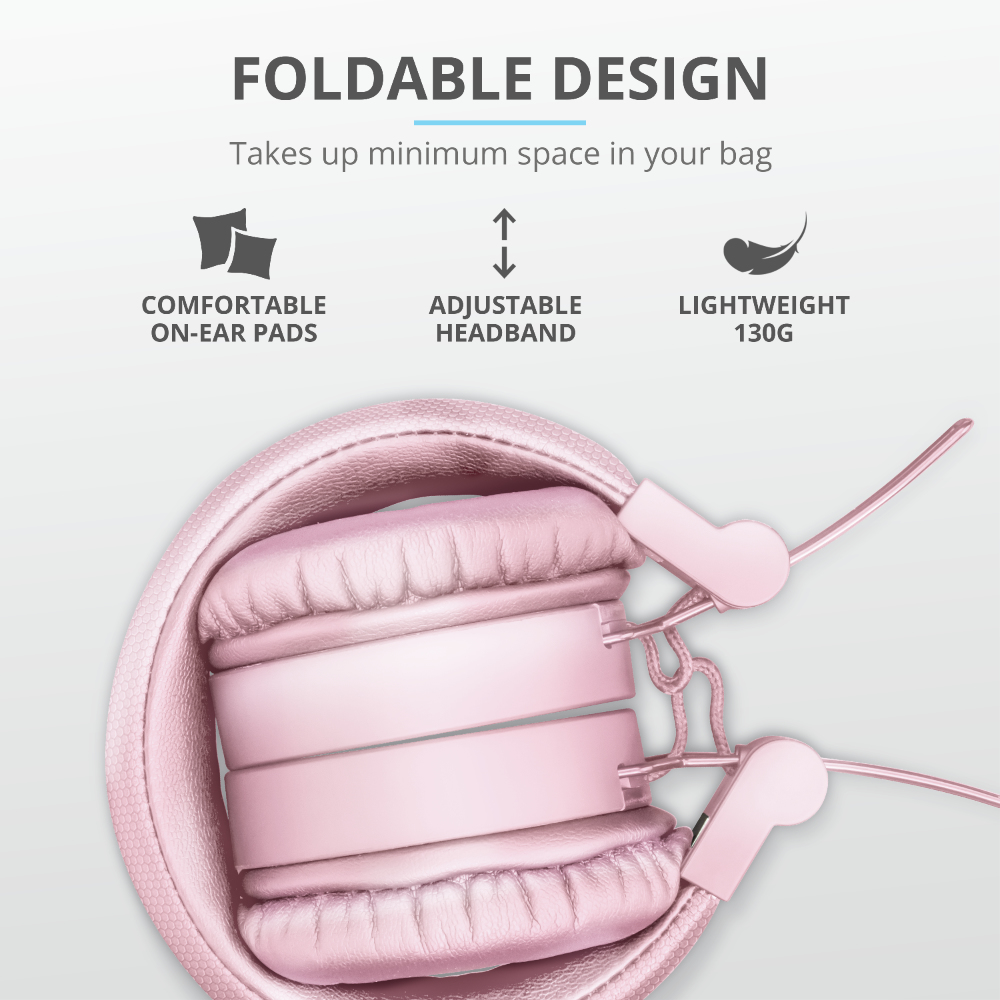 Headphones -  Tones - Wireless Bluetooth - Pink