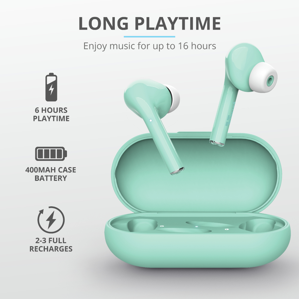 Headphones -  Nika Touch - Wireless Bluetooth - Turquoise