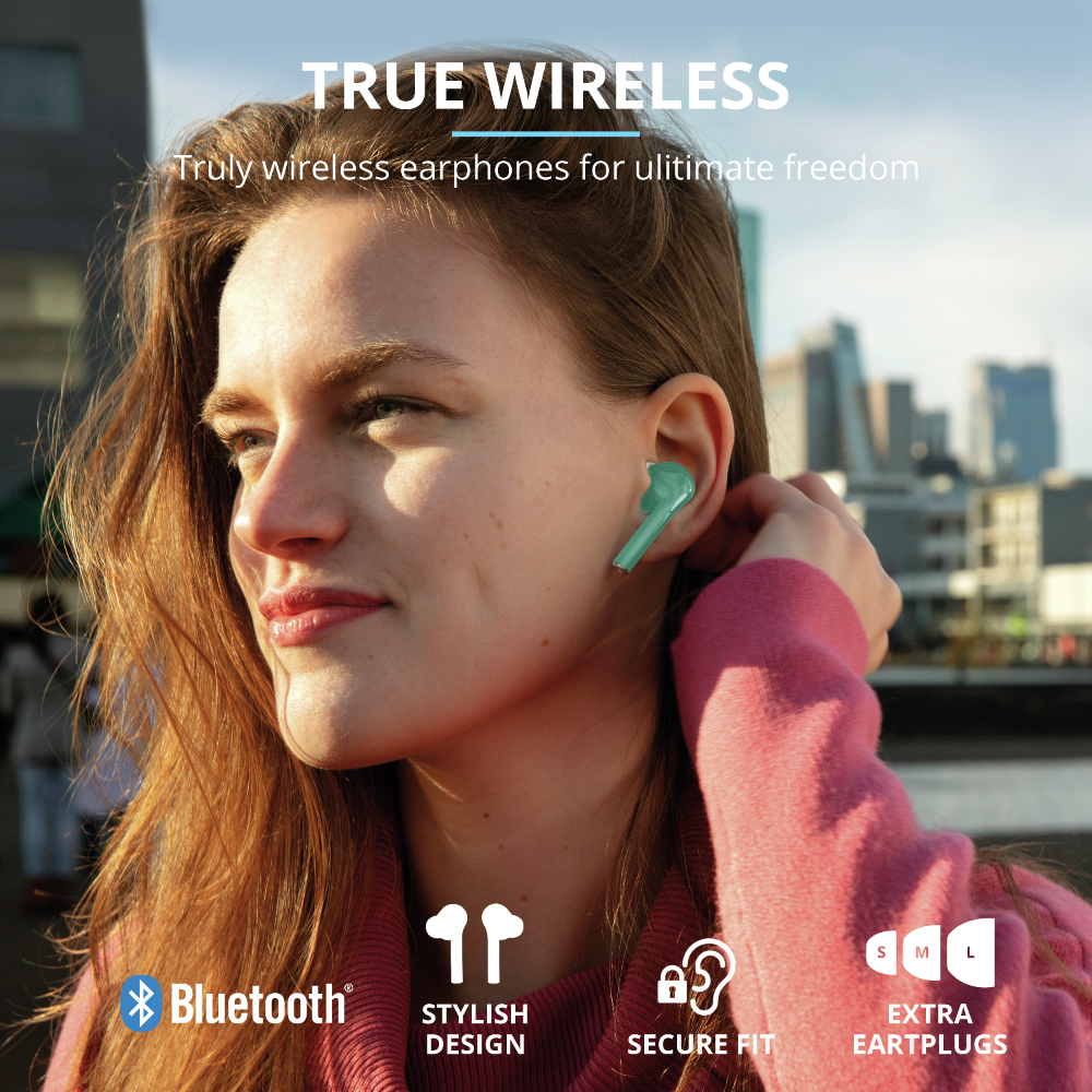 Headphones -  Nika Touch - Wireless Bluetooth - Turquoise