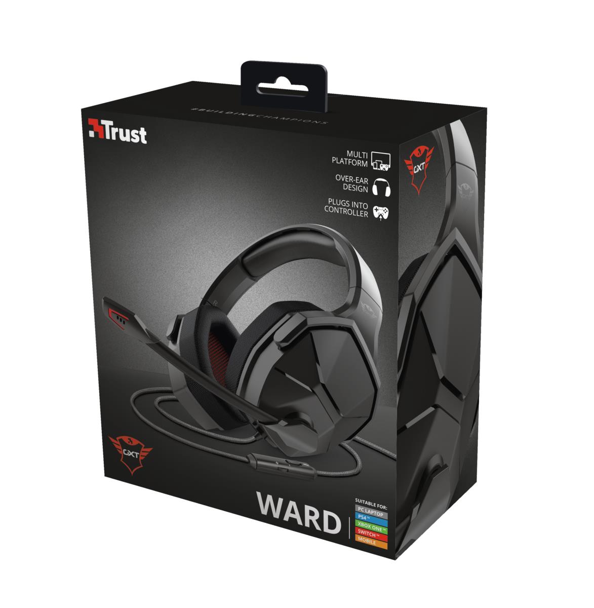 Headset -  Gxt 4371 Ward Multiplatform Gaming - Stereo 3.5mm - Wired - Black