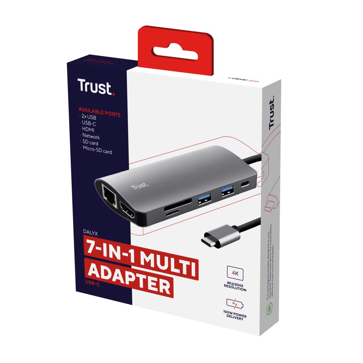 Dalyx 7-in-1 USB-c Multi-port Adapter