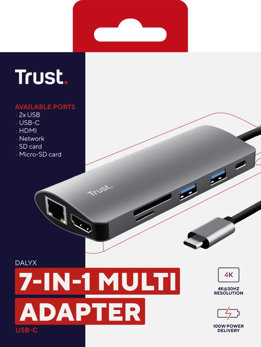 Dalyx 7-in-1 USB-c Multi-port Adapter