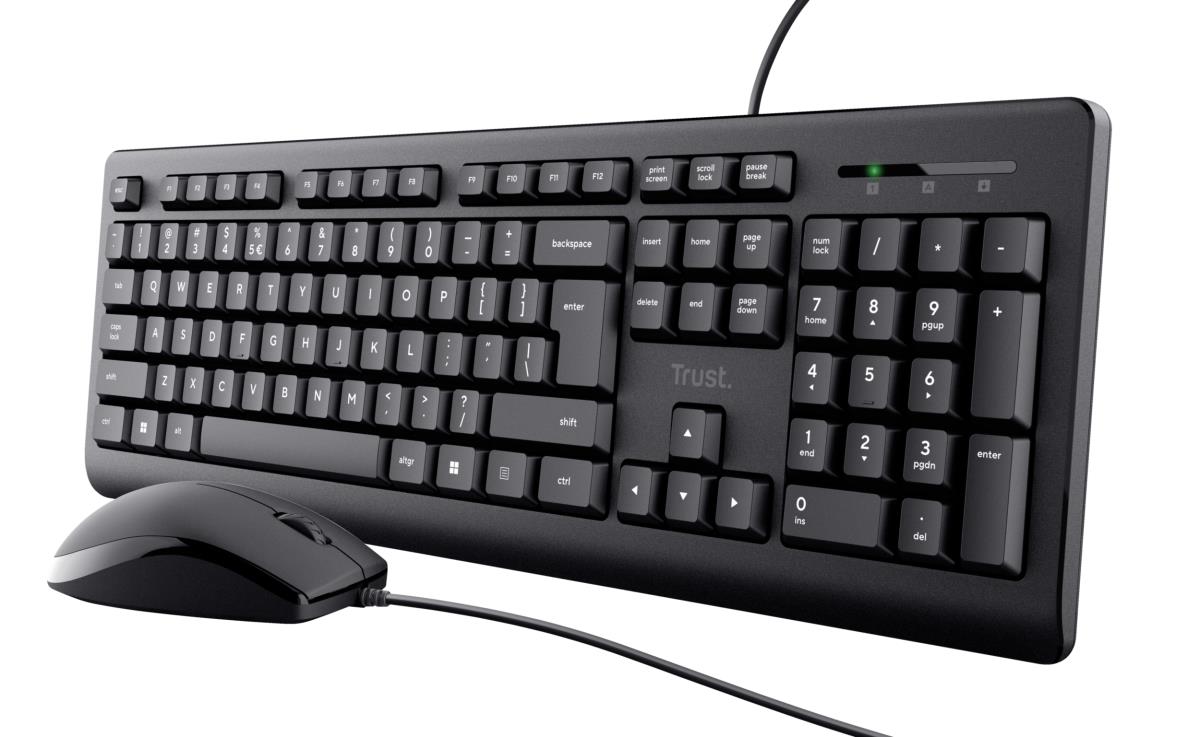 Primo - Keyboard And Mouse - USB - Black - Qwerty Us / Int''l With Warranty 5 Years