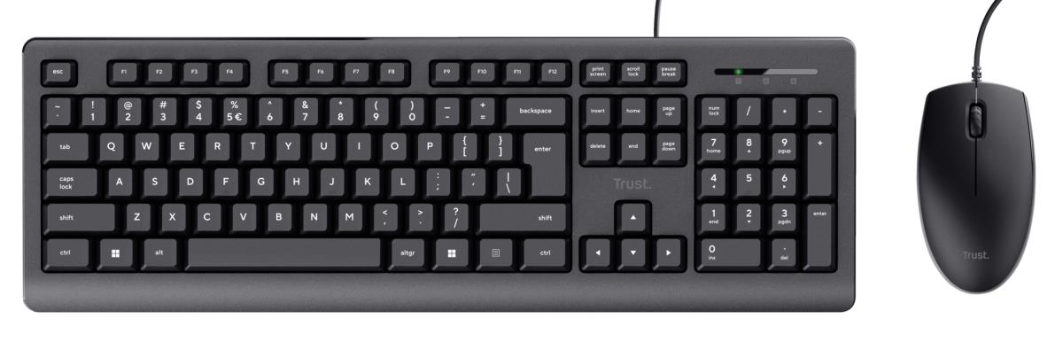 Primo - Keyboard And Mouse - USB - Black - Qwerty Us / Int''l With Warranty 5 Years