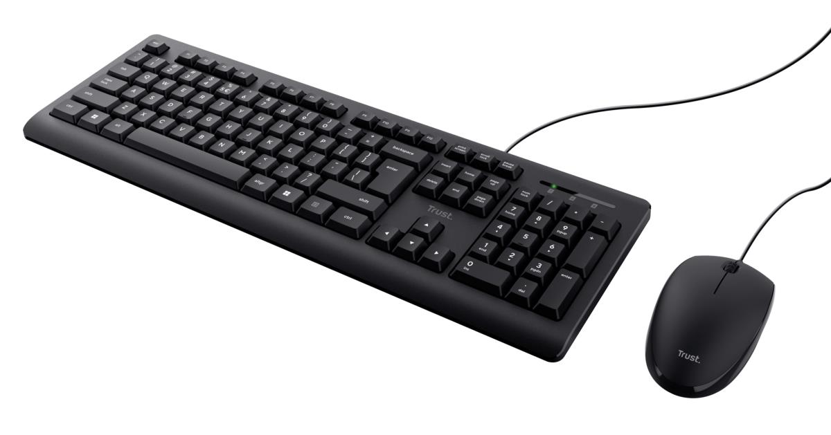 Primo - Keyboard And Mouse - USB - Black - Qwerty Us / Int''l With Warranty 5 Years