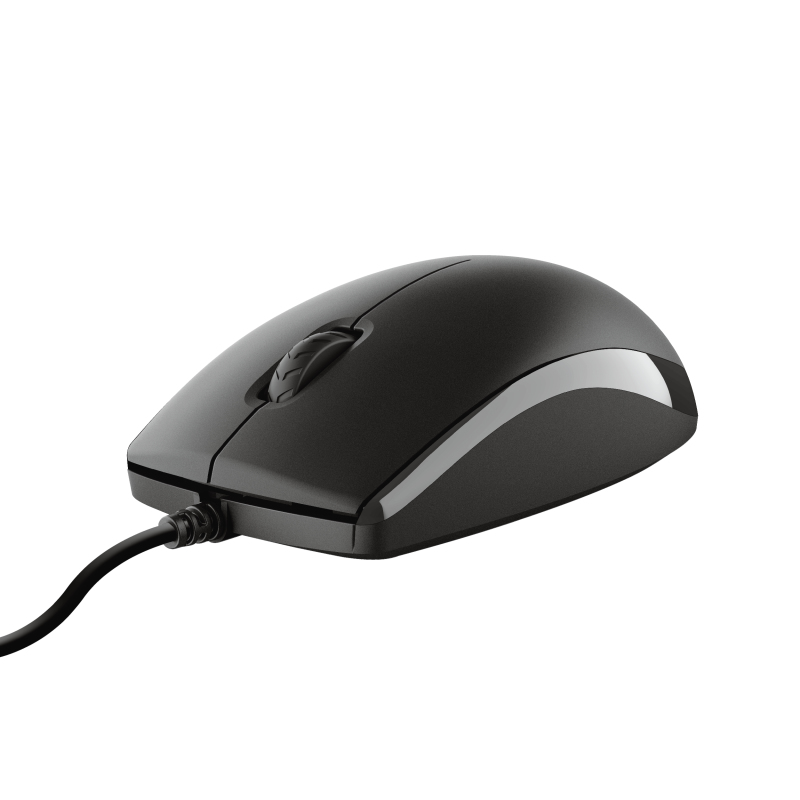 Keyboard Primo - USB - Black - Azerty Belgian And Mouse Set With Warranty 5 Years