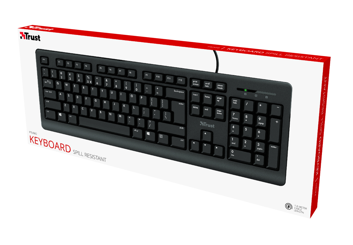 Keyboard Primo - USB - Black - Azerty Belgian With Warranty 5 Yeas