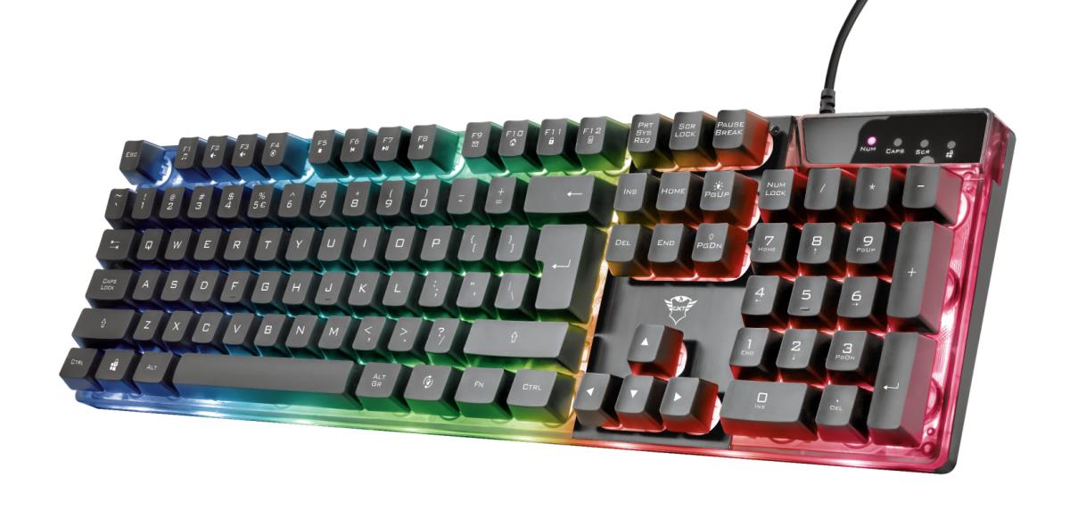 Keyboard Gxt 835 Azor Illuminated - USB - Black - Qwertzu German