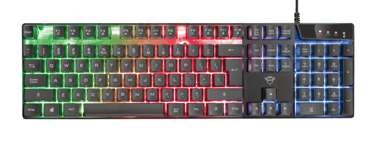 Keyboard Gxt 835 Azor Illuminated - USB - Black - Qwertzu German