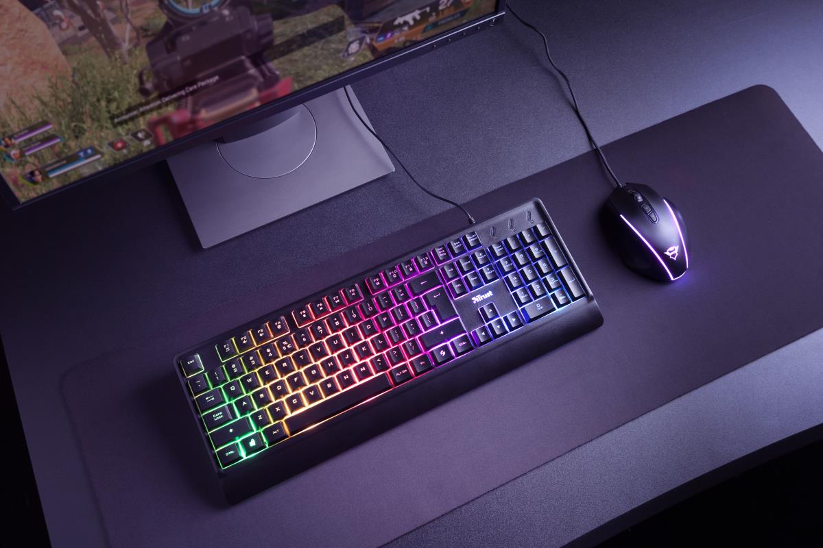 Gaming Keyboard - Ziva Rainbow LED - USB - Azerty Belgian