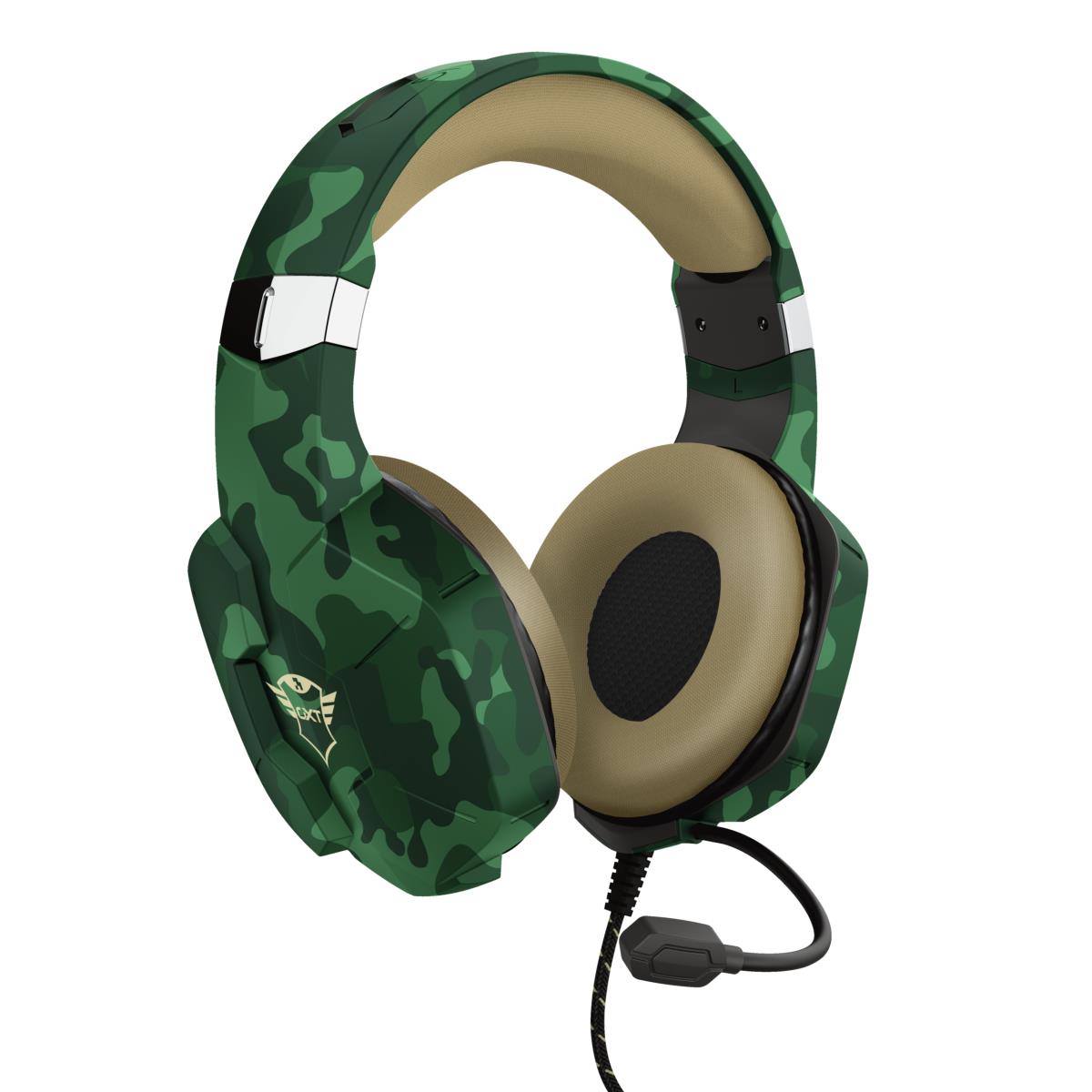Headset - Gxt 323c Carus Gaming - Stereo 3.5mm - Wired - Jungle Camo