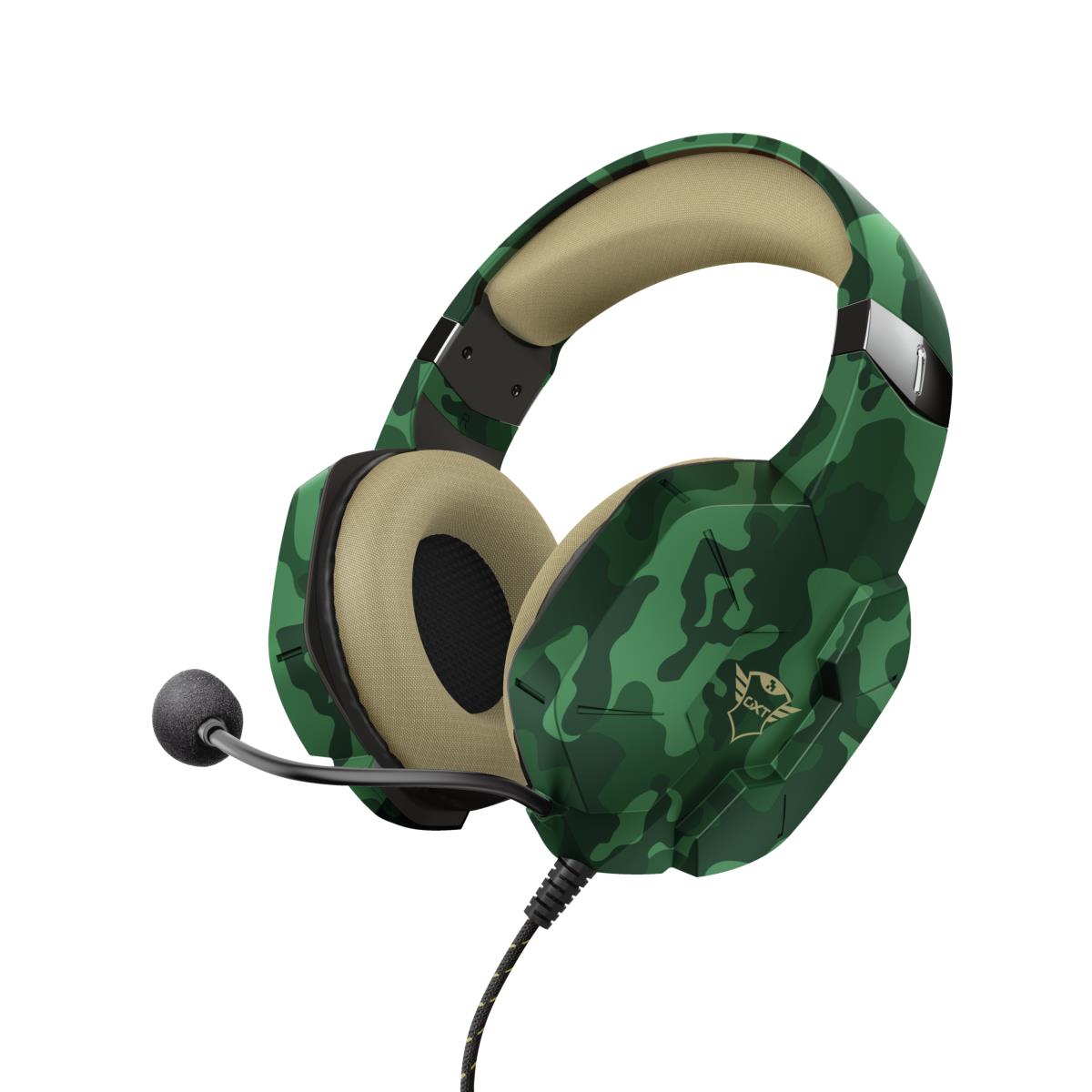 Headset - Gxt 323c Carus Gaming - Stereo 3.5mm - Wired - Jungle Camo