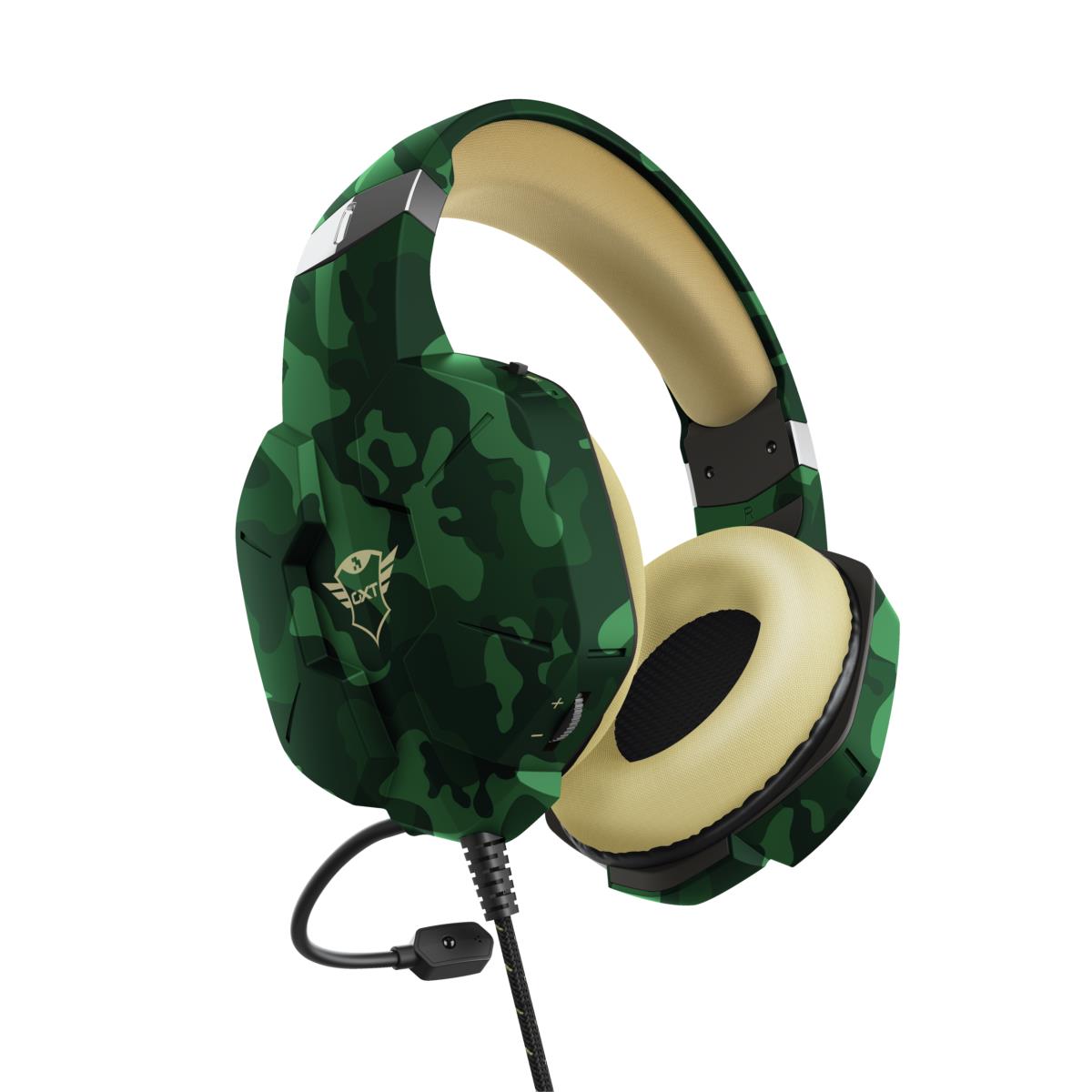 Headset - Gxt 323c Carus Gaming - Stereo 3.5mm - Wired - Jungle Camo