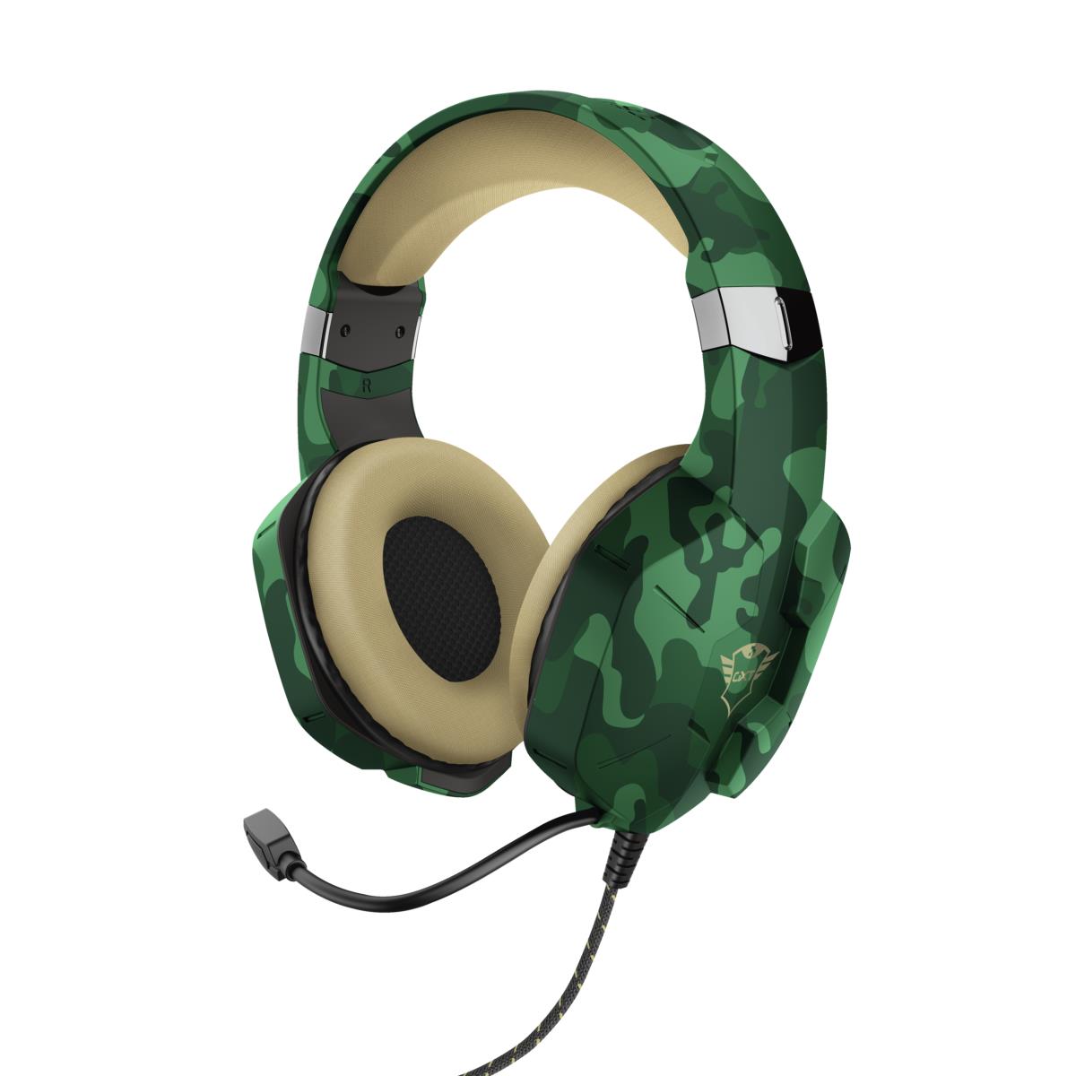 Headset - Gxt 323c Carus Gaming - Stereo 3.5mm - Wired - Jungle Camo