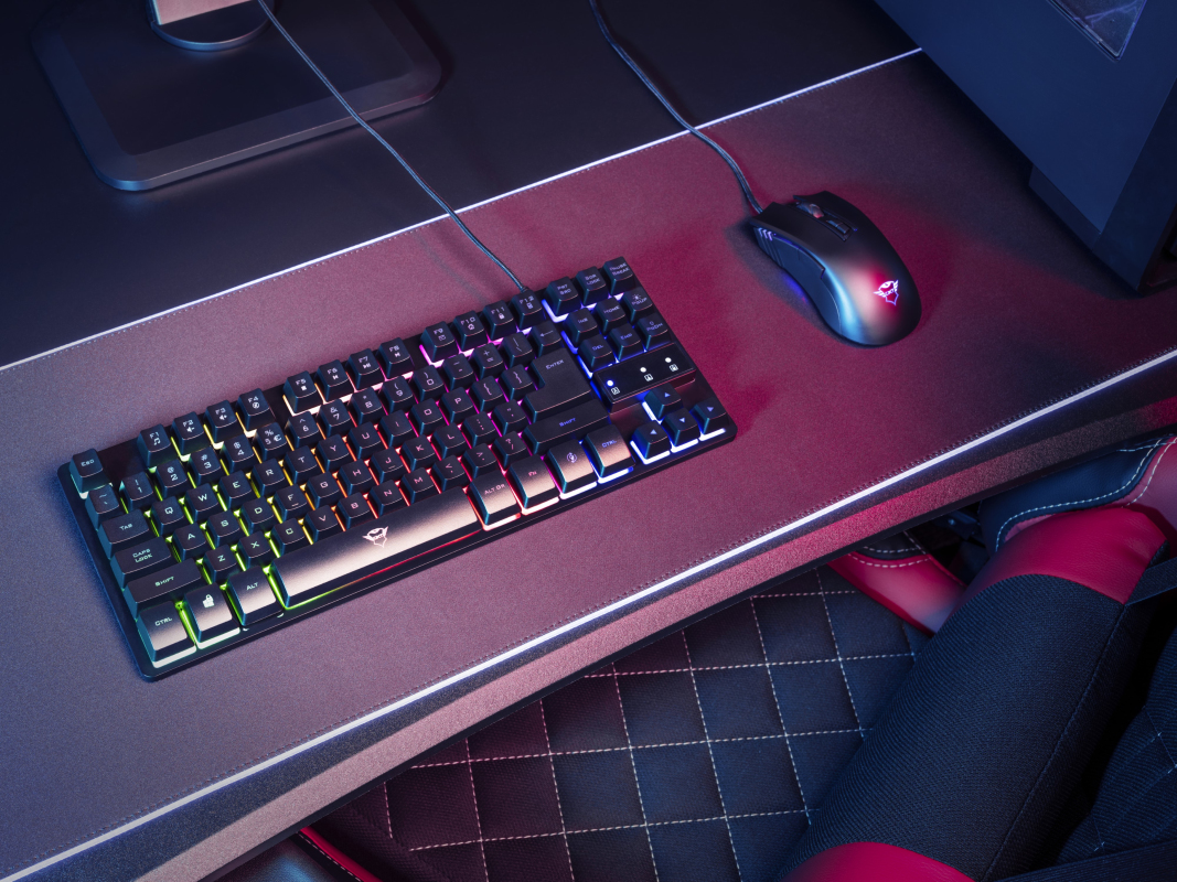 Keyboard Gxt 833 Thado Tkl Illuminated Gaming - USB - Black - Qwerty Us