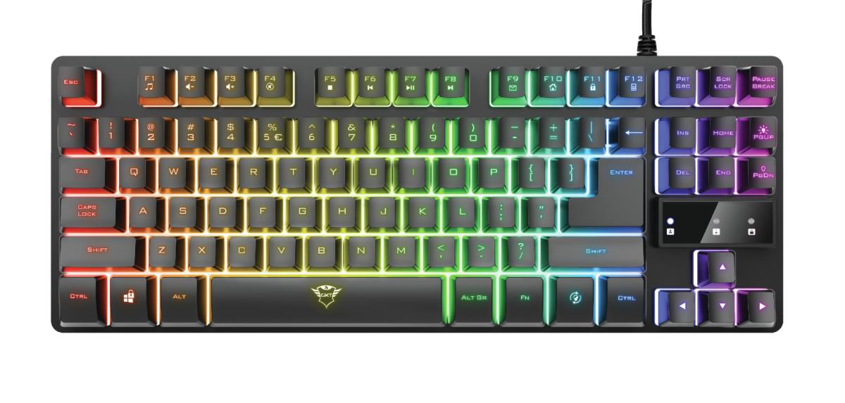 Keyboard Gxt 833 Thado Tkl Illuminated Gaming - USB - Black - Qwerty Us