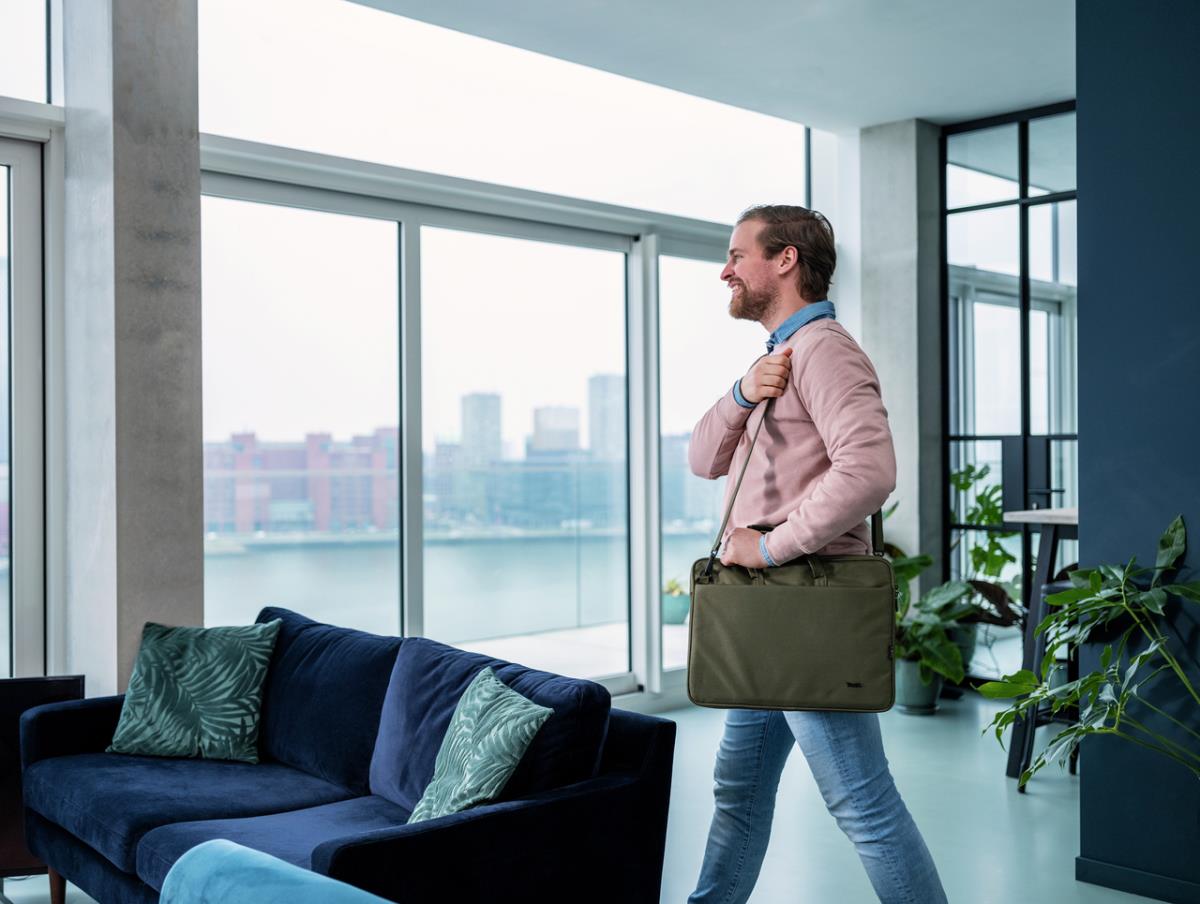 Bologna Slim Laptop Bag For 16in Eco Laptops Green