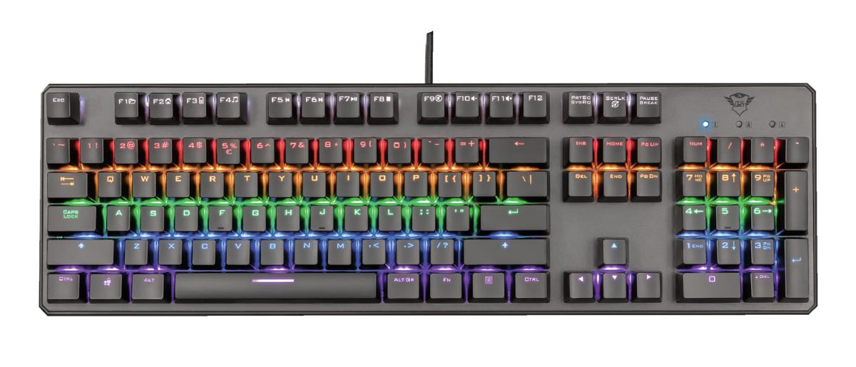Keyboard Gxt 865 Asta Semi Mechanical - USB - Black - Qwertzu German
