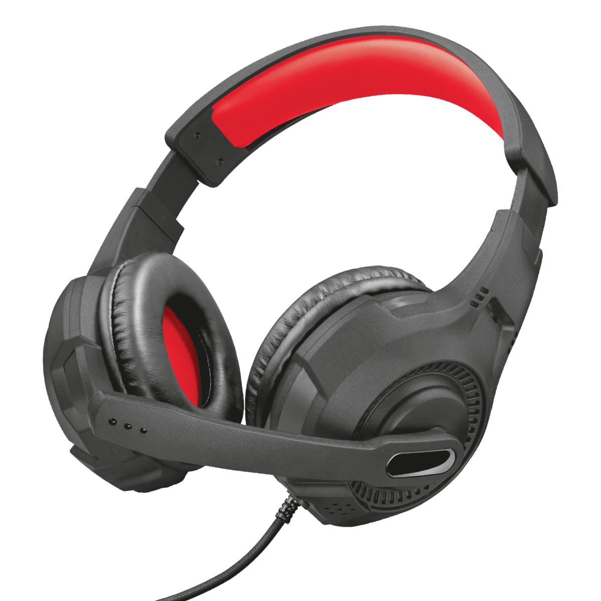 Headset -  Gaming Gxt 307 Ravu - Over Ear Stereo 3.5mm - Wired - Black / Red