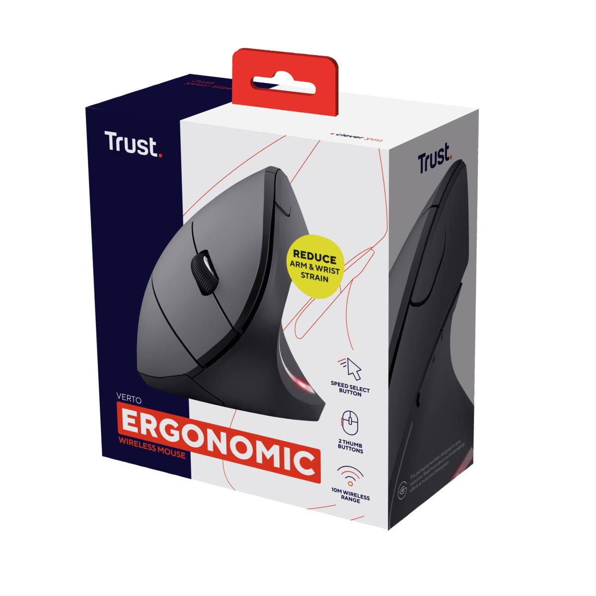 Wireless Mouse Verto Ergonomic Black