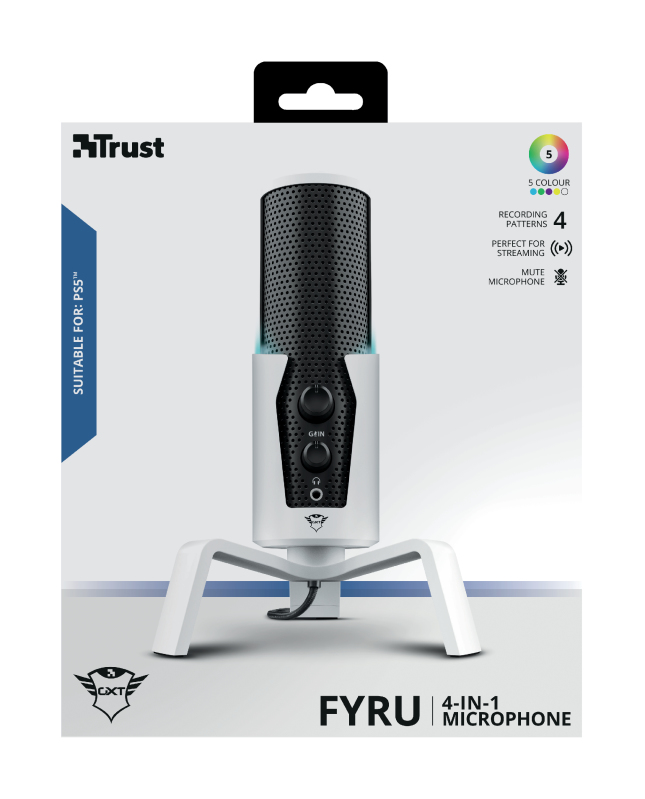 Gxt 258w Fyru USB 4-in-1 Streaming Microphone Ps5