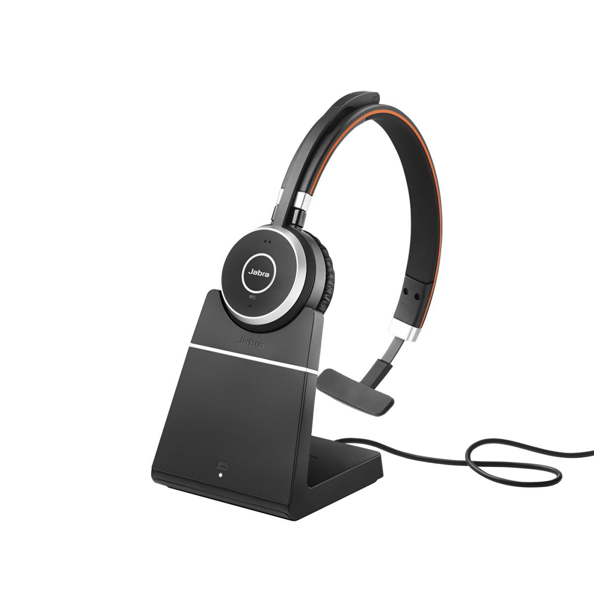 Headset Evolve 65 MS - Mono - USB / Bluetooth - with charging stand