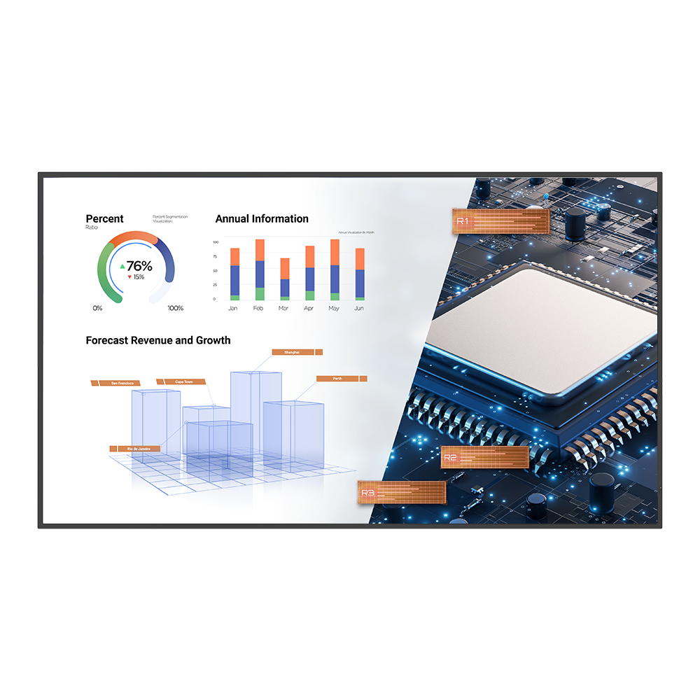 Large Format Monitor - St7502s - 75in - 3840x2160 (uhd) - Black