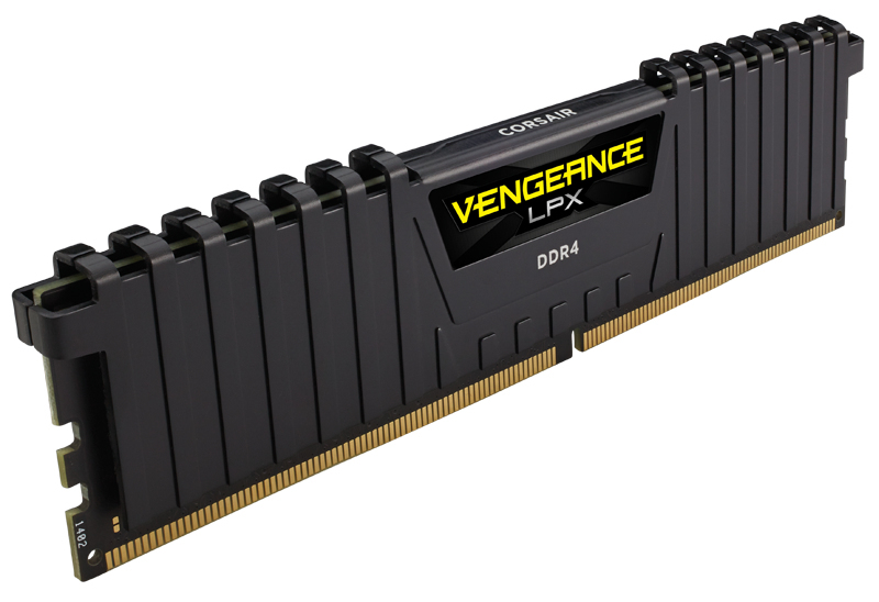 Memory 8GB Ddr4 2400MHz Unbuffered 14-16-16-31 Vengeance Low Profilex Black Heat Spreader