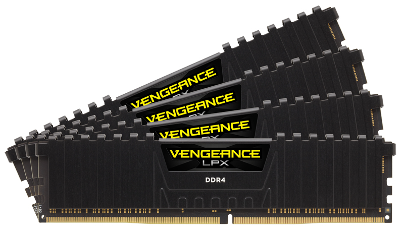 Memory 8GB Ddr4 2400MHz Unbuffered 14-16-16-31 Vengeance Low Profilex Black Heat Spreader