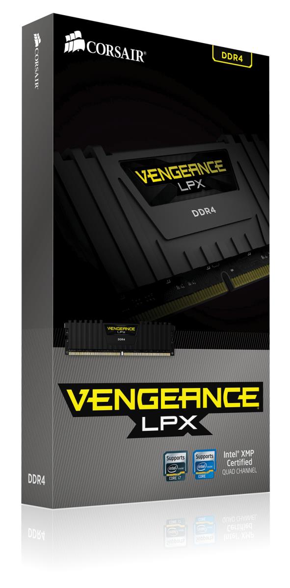 Memory 8GB Ddr4 2400MHz Unbuffered 14-16-16-31 Vengeance Low Profilex Black Heat Spreader