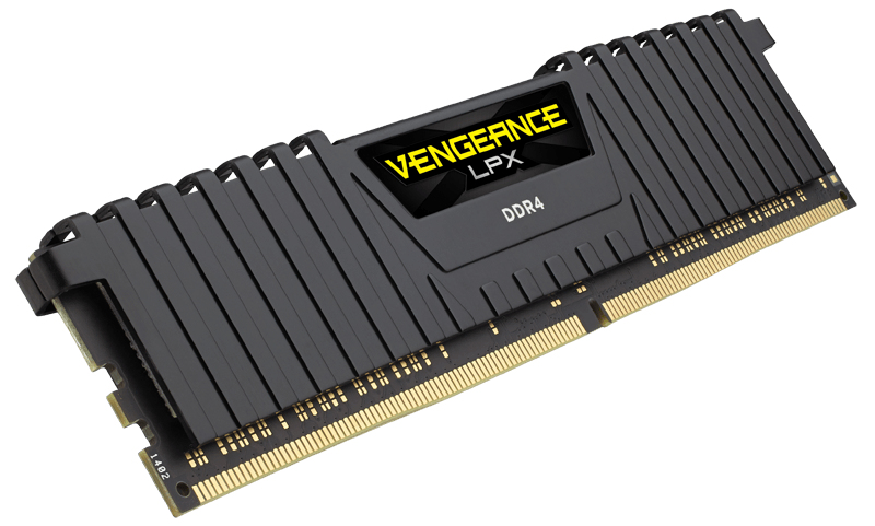 Memory 16GB Ddr4 2400MHz Unbuffered 16-16-16-39 Vengeance Low Profilex Black Heat Spreader