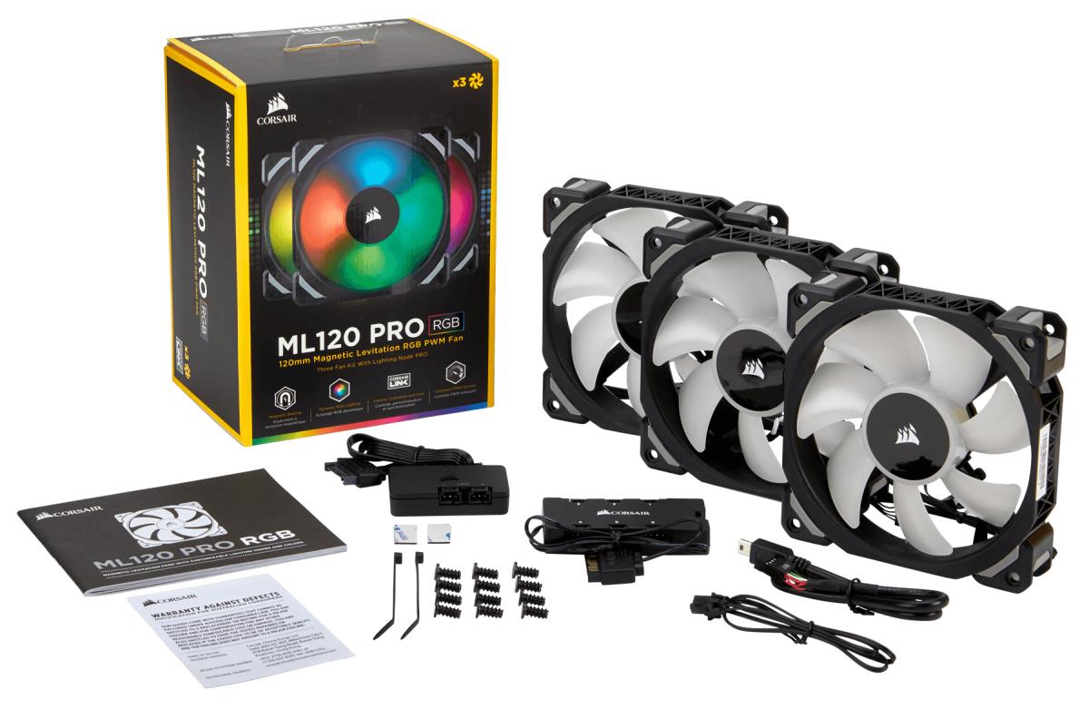 Led Fan - Ml Pro RGB 120 Three Fan Kit With Lighting Node Pro
