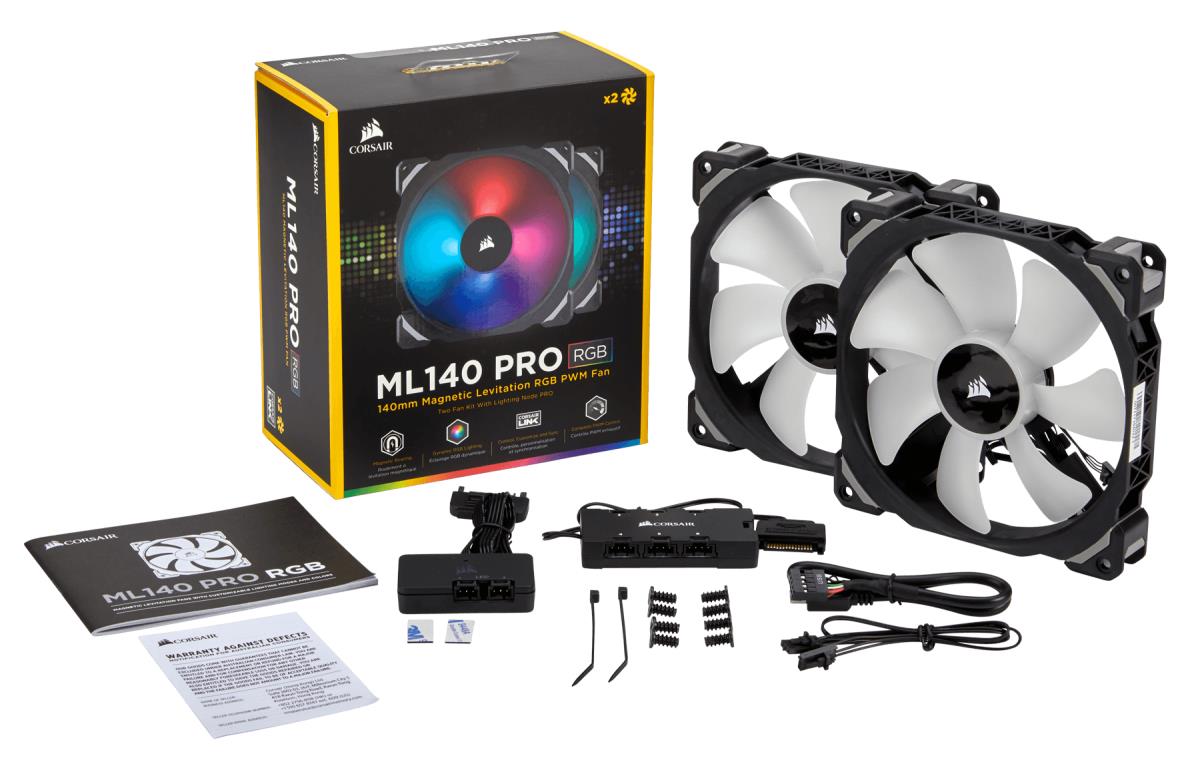 Ml Pro RGB 140 Two Fan Kit With Lighting Node Pro