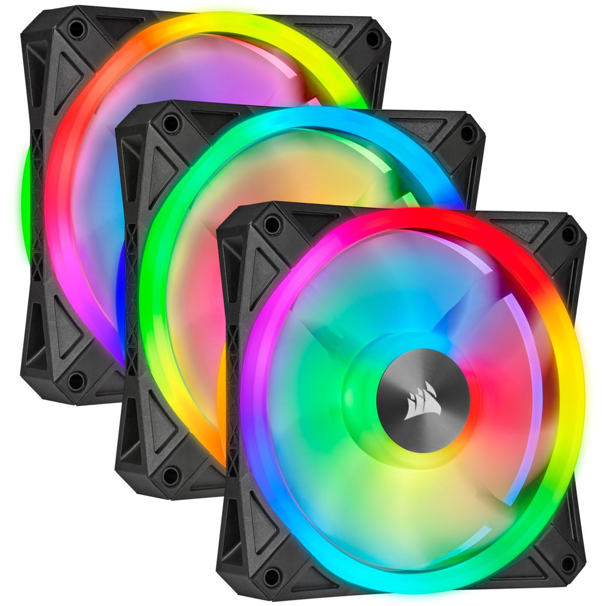 Icue Ql140 RGB 140mm Pwm Dual Fan Kit With Lighting Node Core