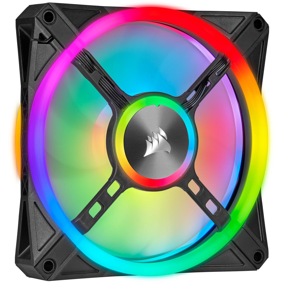 Icue Ql140 RGB 140mm Pwm Dual Fan Kit With Lighting Node Core