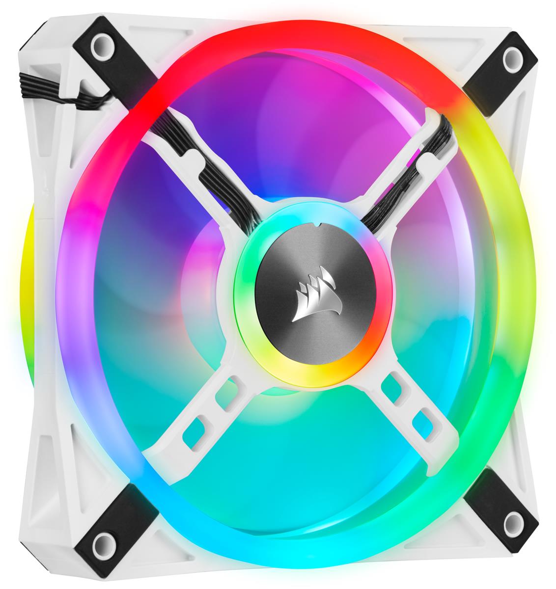 Led Fan - Ql Series White Ql120 RGB 120mm RGB Triple Pack With Lighting Node Core