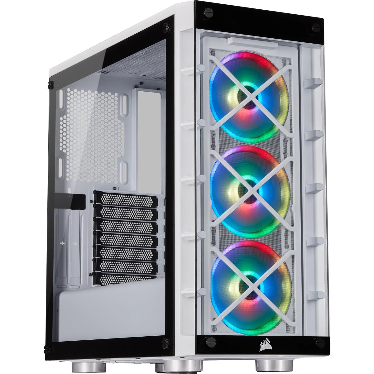 Crystal - 465x RGB Tempered Glassmid-tower Smart Case - White