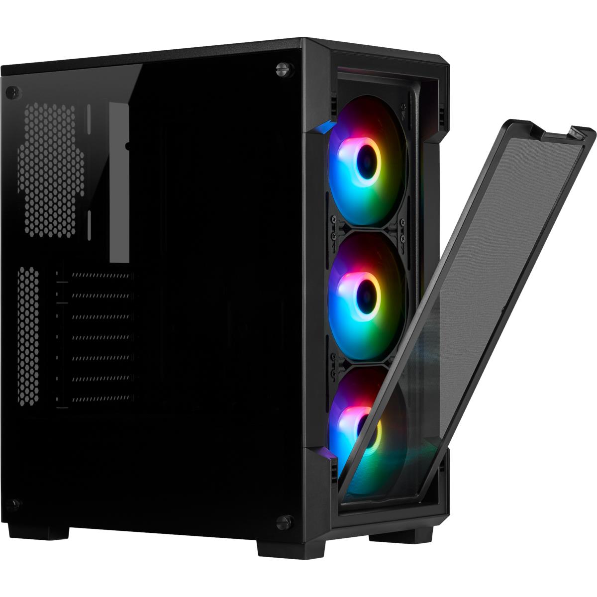 Icue 220t RGB Tempered Glass Mid-tower Smart Case - Black