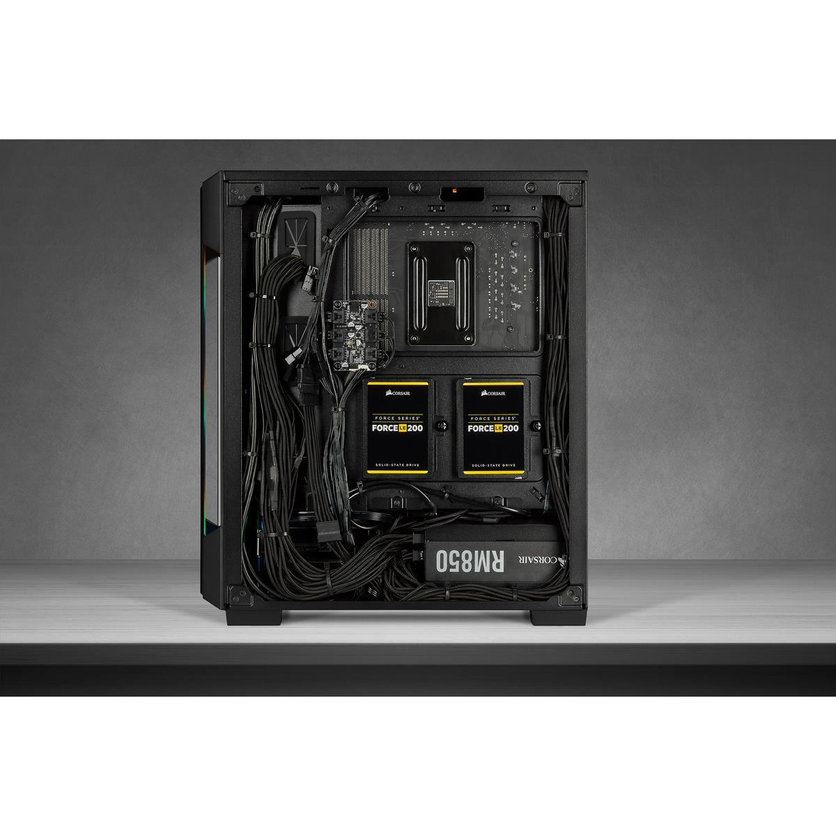 Icue 220t RGB Tempered Glass Mid-tower Smart Case - Black