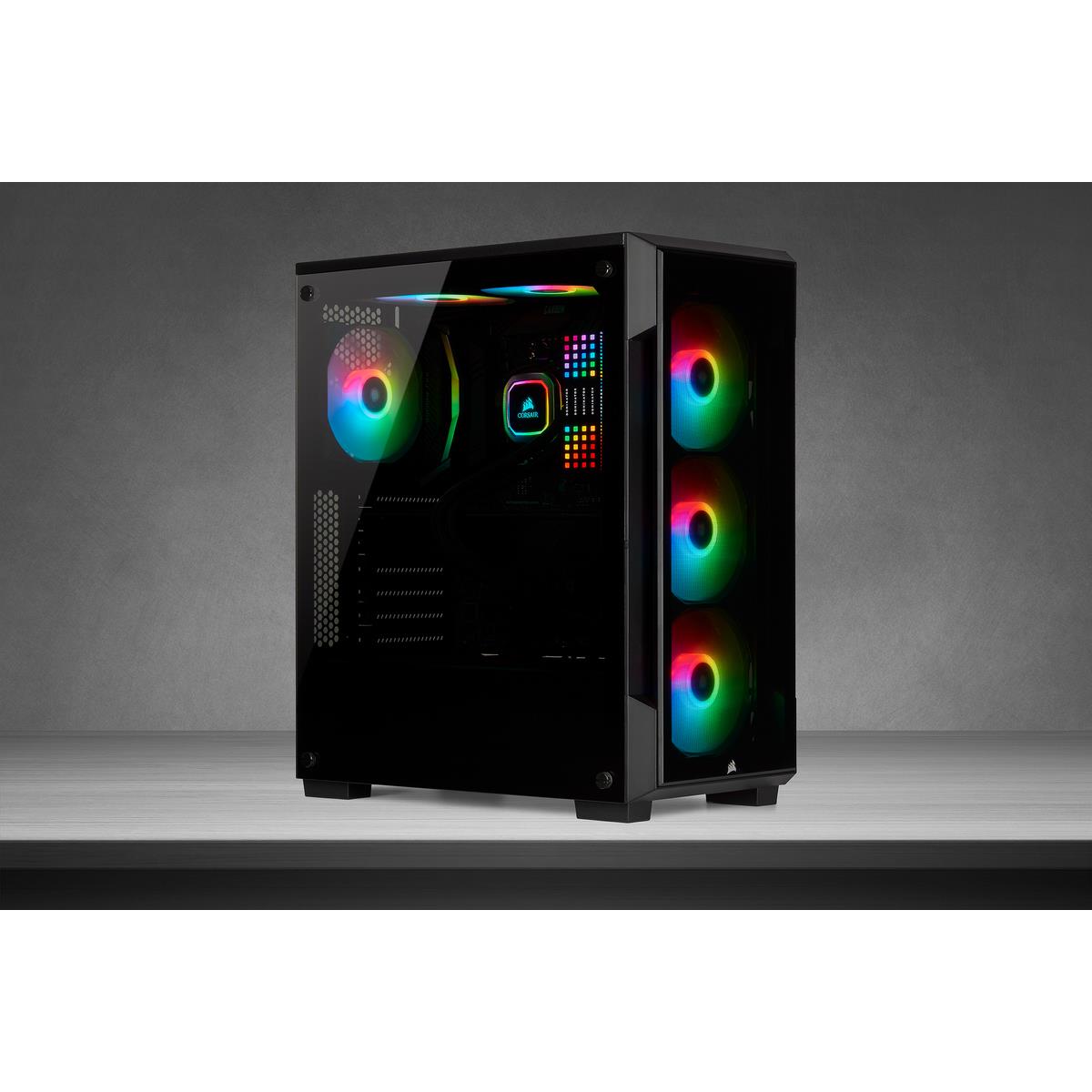 Icue 220t RGB Tempered Glass Mid-tower Smart Case - Black